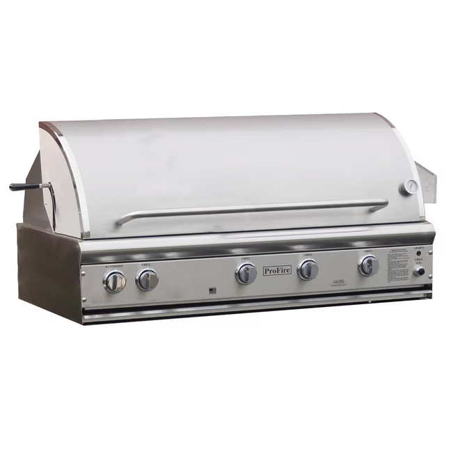 ProFire Professional Deluxe Series 48-Inch Built-In Infrared Hybrid Natural Gas Grill With Rotisserie - PFDLX48RIH-N