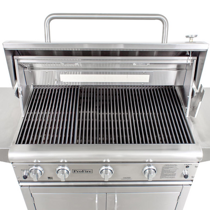 ProFire Professional Deluxe Series 48-Inch Built-In Natural Gas Grill With Double Side Burner & SearMagic Grids - PFDLXSM48S-N