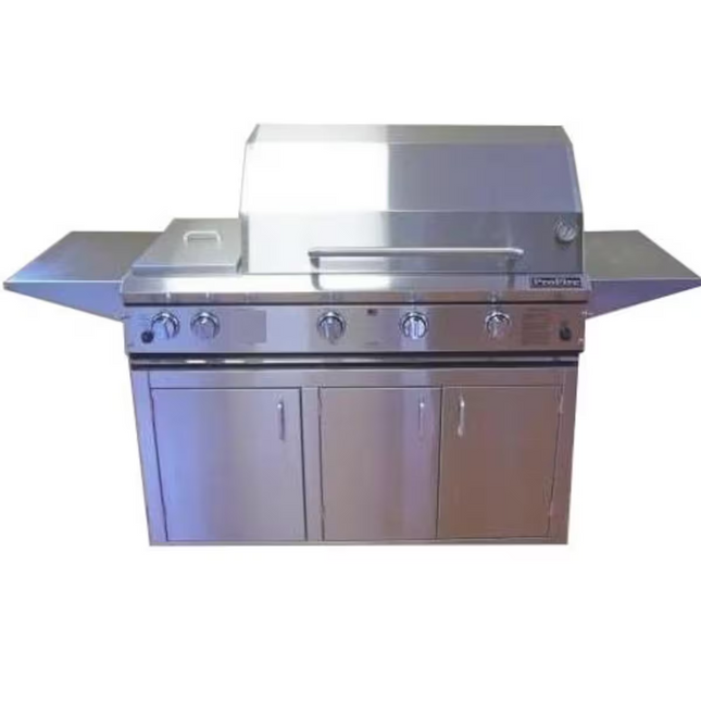 ProFire Professional Series 48-Inch Freestanding Infrared Hybrid Natural Gas Grill With Double Side Burner
