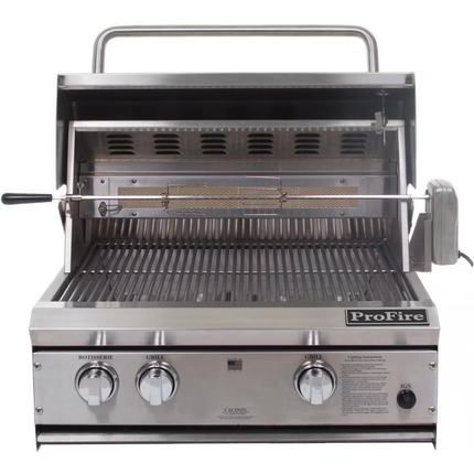 ProFire Professional Series 27-Inch Built-In Natural Gas Grill With Rotisserie - PF27R-N