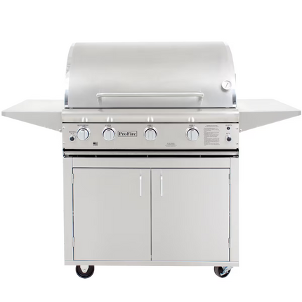 ProFire Professional Deluxe Series 36-Inch Freestanding Infrared Hybrid Natural Gas Grill With Rotisserie