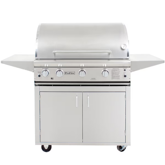 ProFire Professional Deluxe Series 36-Inch Freestanding Infrared Hybrid Natural Gas Grill With Rotisserie