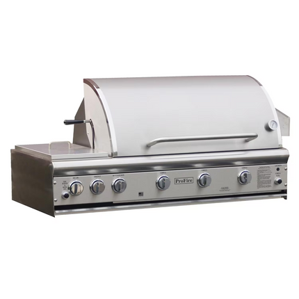 ProFire Professional Deluxe Series 48-Inch Built-In Propane Gas Grill With Double Side Burner & SearMagic Grids - PFDLXSM48S-P