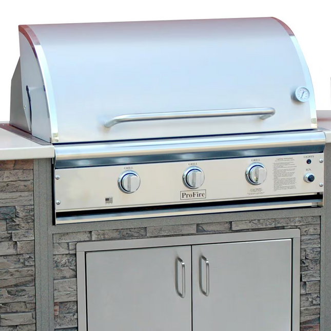 ProFire Professional Deluxe Series 36-Inch Built-In Natural Gas Grill With SearMagic Grids - PFDLXSM36G-N