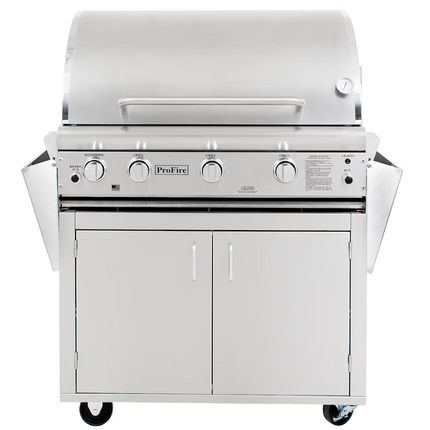 ProFire Professional Deluxe Series 36-Inch Freestanding Infrared Hybrid Natural Gas Grill With Rotisserie