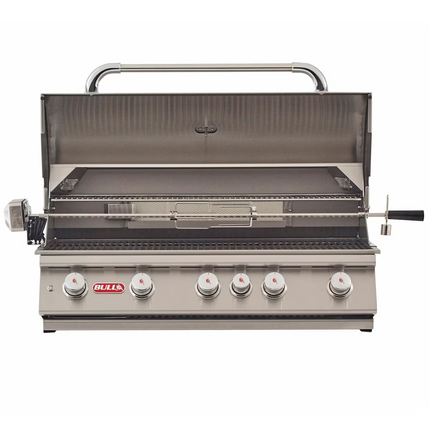 Bull 57568 Brahma 38-Inch 5-Burner Built-In Gas Grill - Hood Open