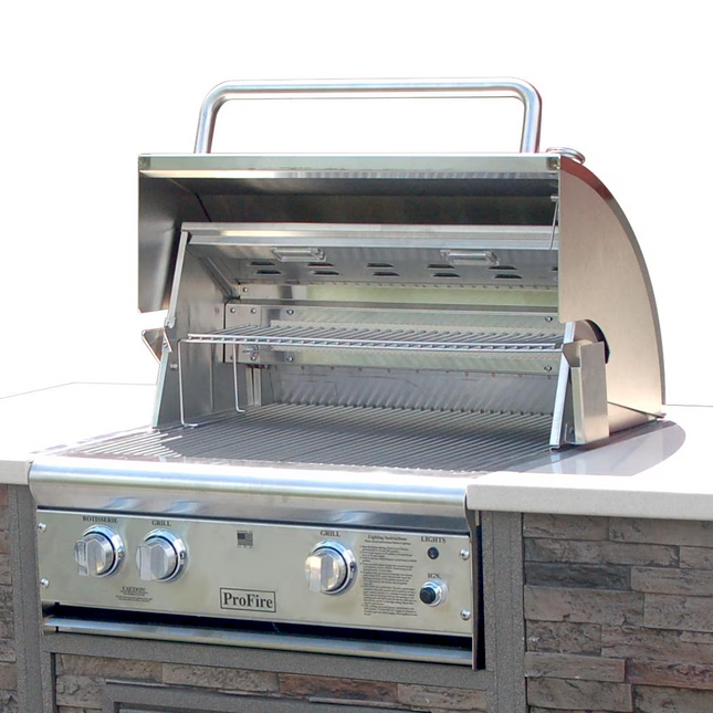 ProFire Professional Deluxe Series 27-Inch Built-In Infrared Hybrid Propane Gas Grill - PFDLX27GIH-P