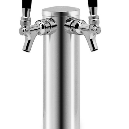 Bull Kegerator Double Tap w/Bull Logo Pulls - Ad on to sku#17900