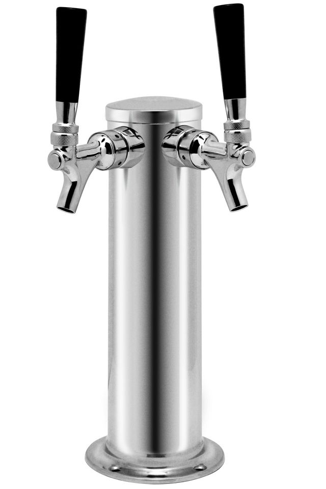 Bull Kegerator Double Tap w/Bull Logo Pulls - Ad on to sku#17900