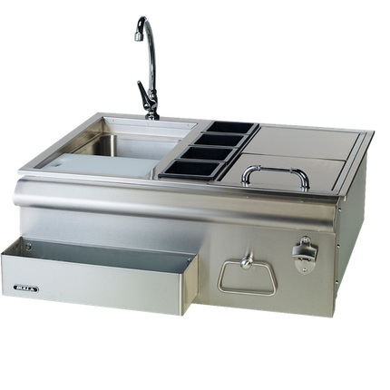 Bull Stainless Steel 30" Bar Center w/sink