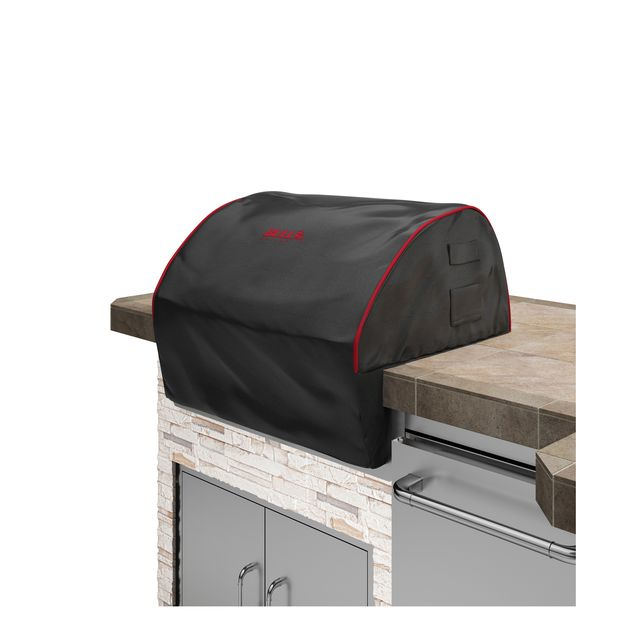 Bull Bison Head Premium Cover/Black Red Piping & Stitched Logo, Box