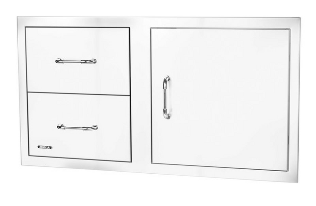 Bull 30" S/S Single Storage Door w/ 2 Drawer Combo w/ Reveal