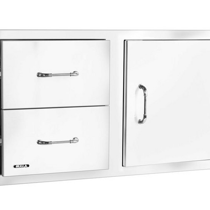 Bull 30" S/S Single Storage Door w/ 2 Drawer Combo w/ Reveal