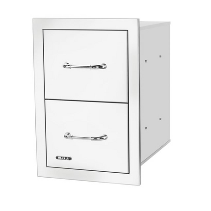 Bull Stainless Steel Double Drawer w/ Reveal