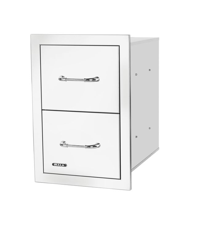 Bull Stainless Steel Double Drawer w/ Reveal
