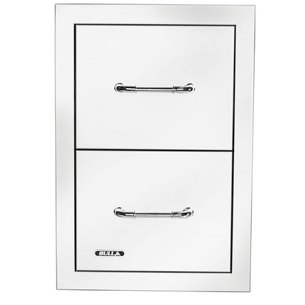 Bull Stainless Steel Double Drawer w/ Reveal