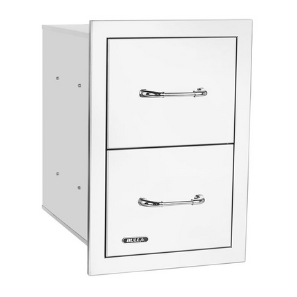 Bull Stainless Steel Double Drawer w/ Reveal