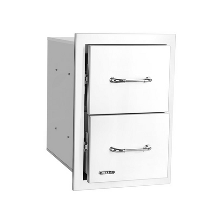 Bull Stainless Steel Double Drawer w/ Reveal
